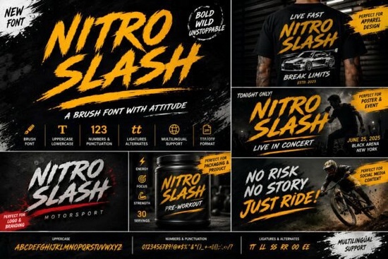 Nitro Slash Font